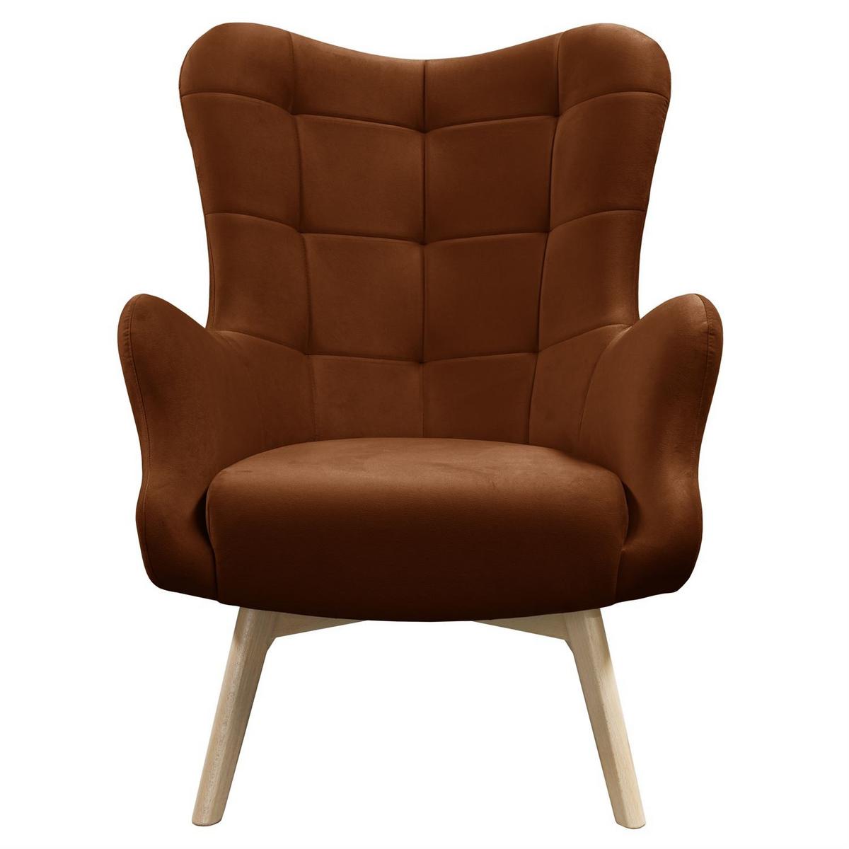 SESSEL SAND mit Buchenbeinen - Buchefarben/Braun, Textil (80/105/86cm) - Lookway