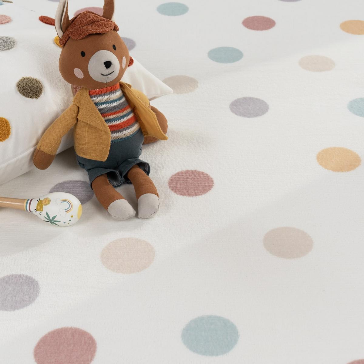 KINDERTEPPICH Waschbar, mit Punkte-Motiv, aus Polyester, Mehrfarbig, 120 x 160 cm - Multicolor, Textil (160/120cm) - KADIMA DESIGN