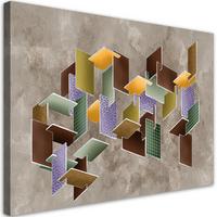 WANDBILD 3d rätsel - Pink, Textil (60/40cm) - Feeby