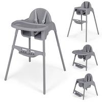 BABYHOCHSTUHL Grau - Grau, Kunststoff (66/87/61.5cm) - COSTWAY