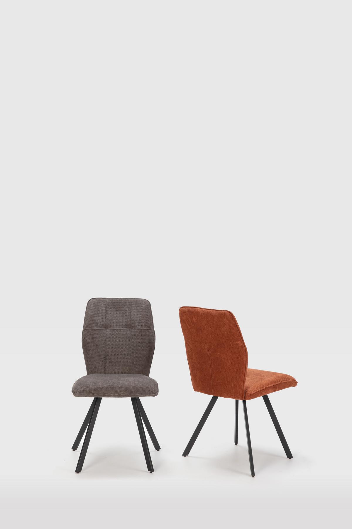 ESSZIMMERSTUHL Mery Braun 47/60/48 cm 4er-Set - Braun, Textil (60/48/47cm) - Calicosy