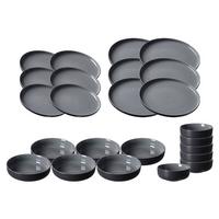 TELLER UND SCHALENSET Jasper schwarz 24er Set - Schwarz, Keramik (2/2/2cm) - Ritzenhoff Breker