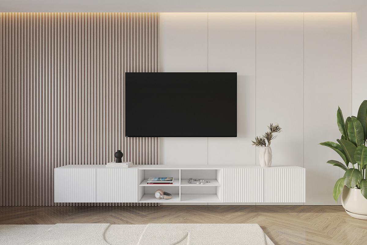LOWBOARD NOA-2-W 3x100x40x40 cm - Weiß - Weiß, Holzwerkstoff (300/40/40cm) - ALTDECOR