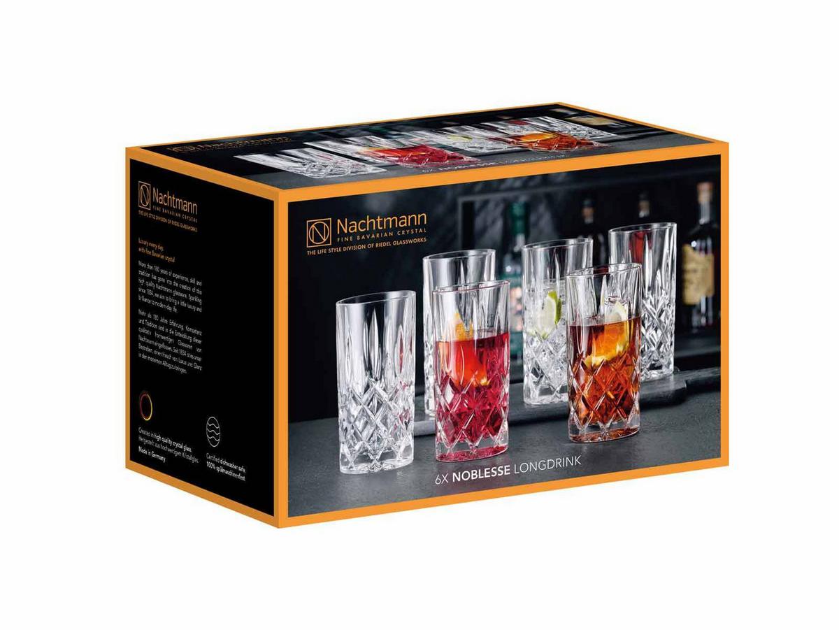 LONGDRINKGLÄSER Noblesse transparent 375 ml 6er Set - Transparent, Glas (0.001L) - Nachtmann