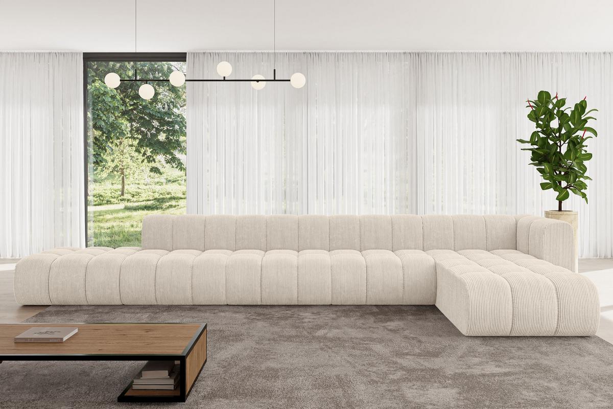 ECKSOFA modulares Sofa Zuvon-L3 - 478x177x70 cm Beige - Beige, Holzwerkstoff/Textil (478/177cm) - ALTDECOR