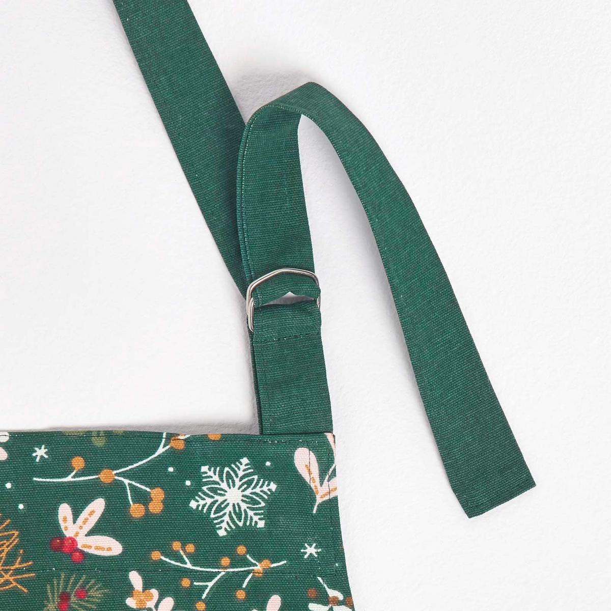 WEIHNACHTSSCHÜRZE Weihnachtswald, 100% Baumwolle - Grün, Textil (80/85cm) - Homescapes