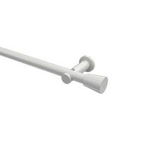 GARDINENSTANGE Platon Sitra 260 cm (geteilt in 2 x 130 cm), 1-läufig (ohne Ringe), 20 mm Ø Weiß - Weiß, Metall (260cm) - INTERDECO