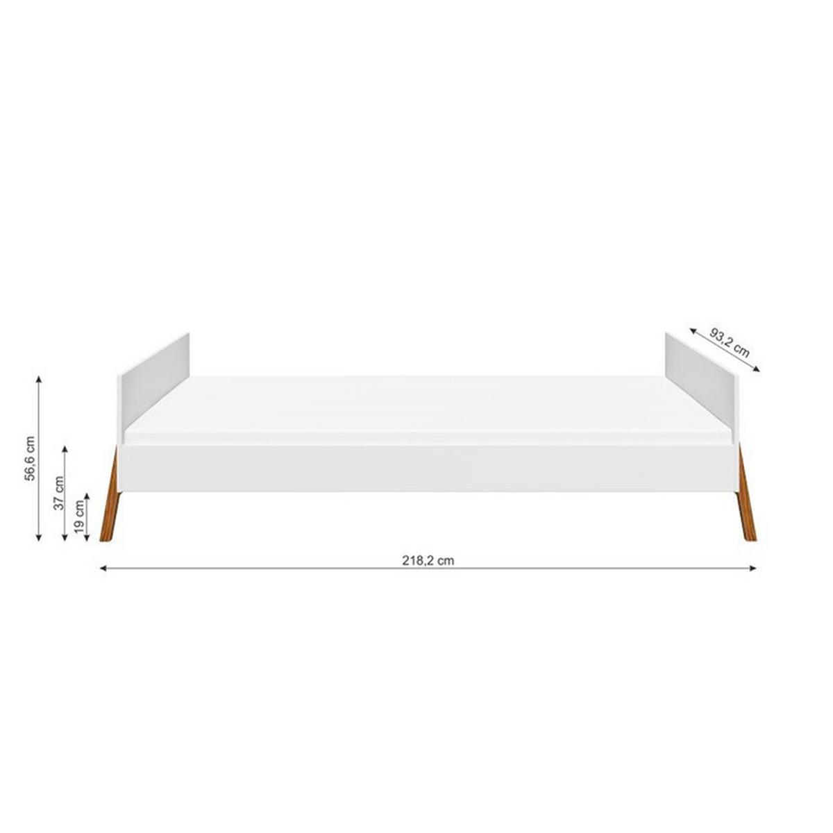 BETT 90/200 Weiß - Weiß, Holzwerkstoff (90/200cm) - Petits-meubles