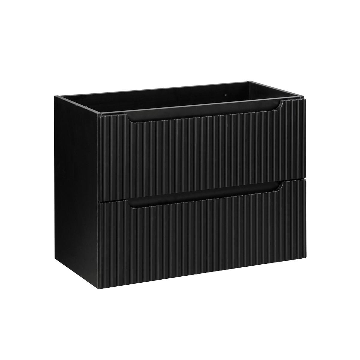 WASCHTISCHUNTERSCHRANK 80cm Riva Schwarz - Schwarz, Holzwerkstoff (80/57/40cm) - Petits-meubles