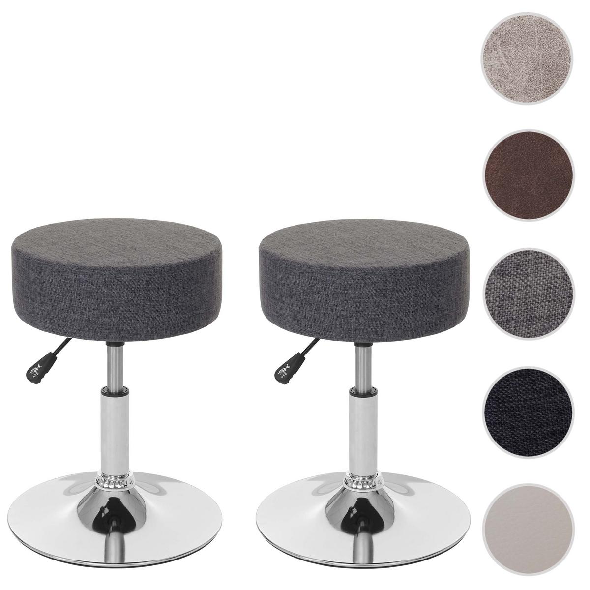 HOCKER Grau 2er-Set - Grau, Textil (35/55/35cm) - MCW