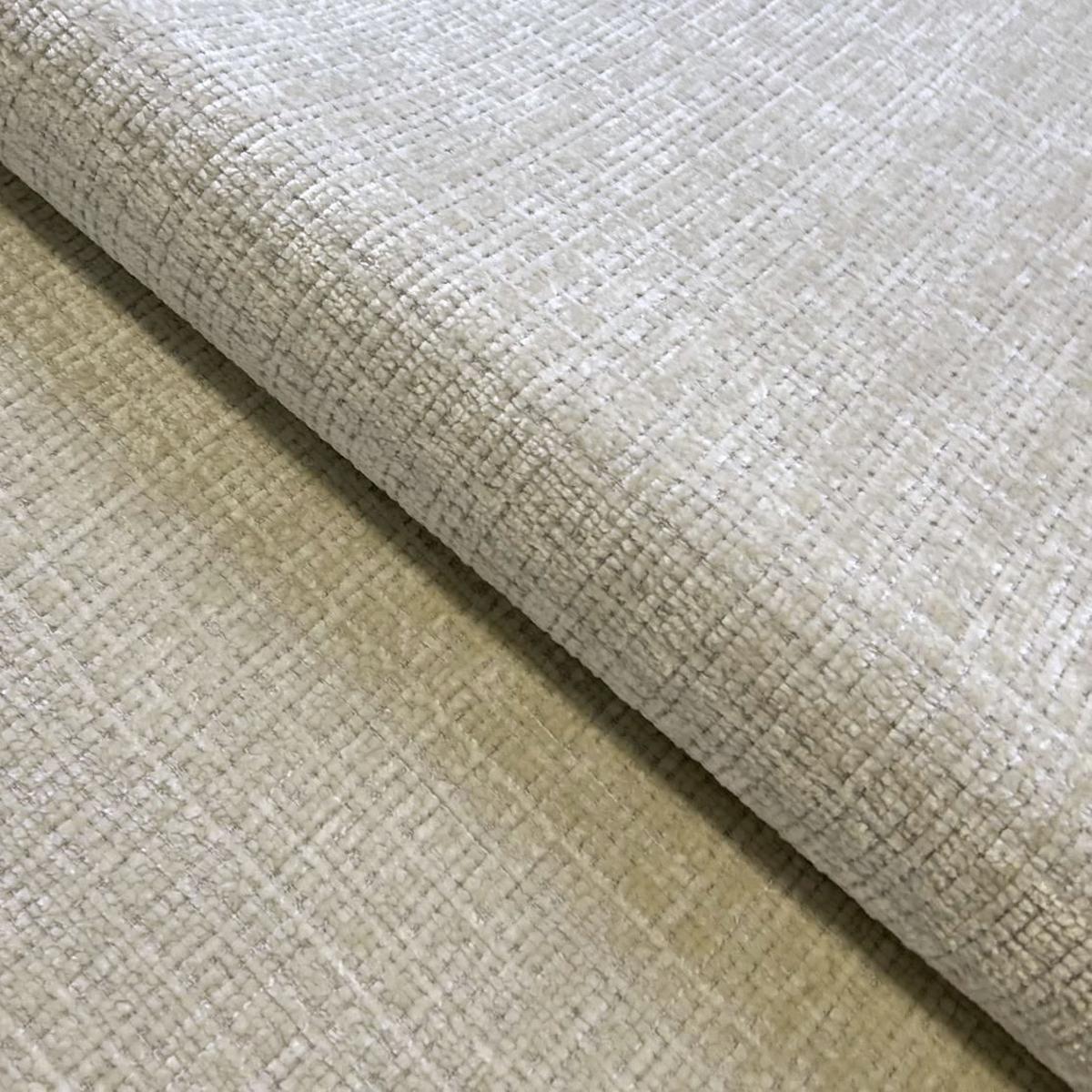 ECKSOFA Puffy mit Schlaffunktion und Bettkasten - besonders weich und puffig aus Beige Chenille-Stoff - Ottomane links - Beige/Creme, Holz/Kunststoff (138/266cm) - S-Style Möbel