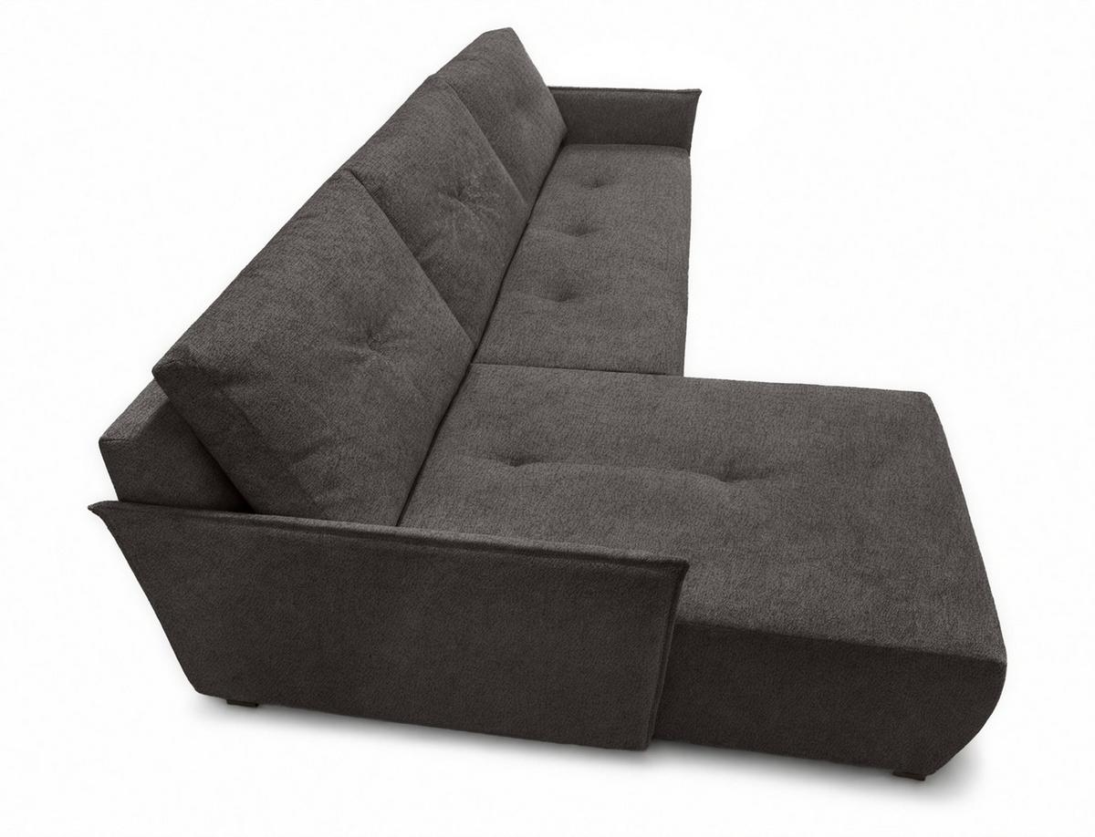 ECKSOFA L Form Manisa Hellbraun 234/145/83 cm Links mit Schlaffunktion - Hellbraun/Silberfarben, Kunststoff/Textil (145/234cm) - AX Living