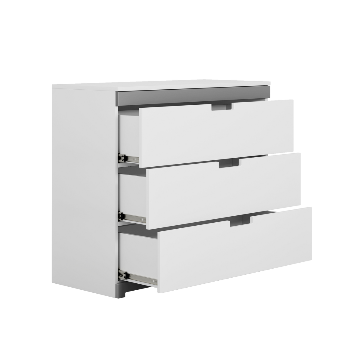 KOMMODE TOMI Weiß Weiß 100/90/45 - Weiß, Holzwerkstoff (100/90/45cm) - RAUMHIRSCH FURNITURE