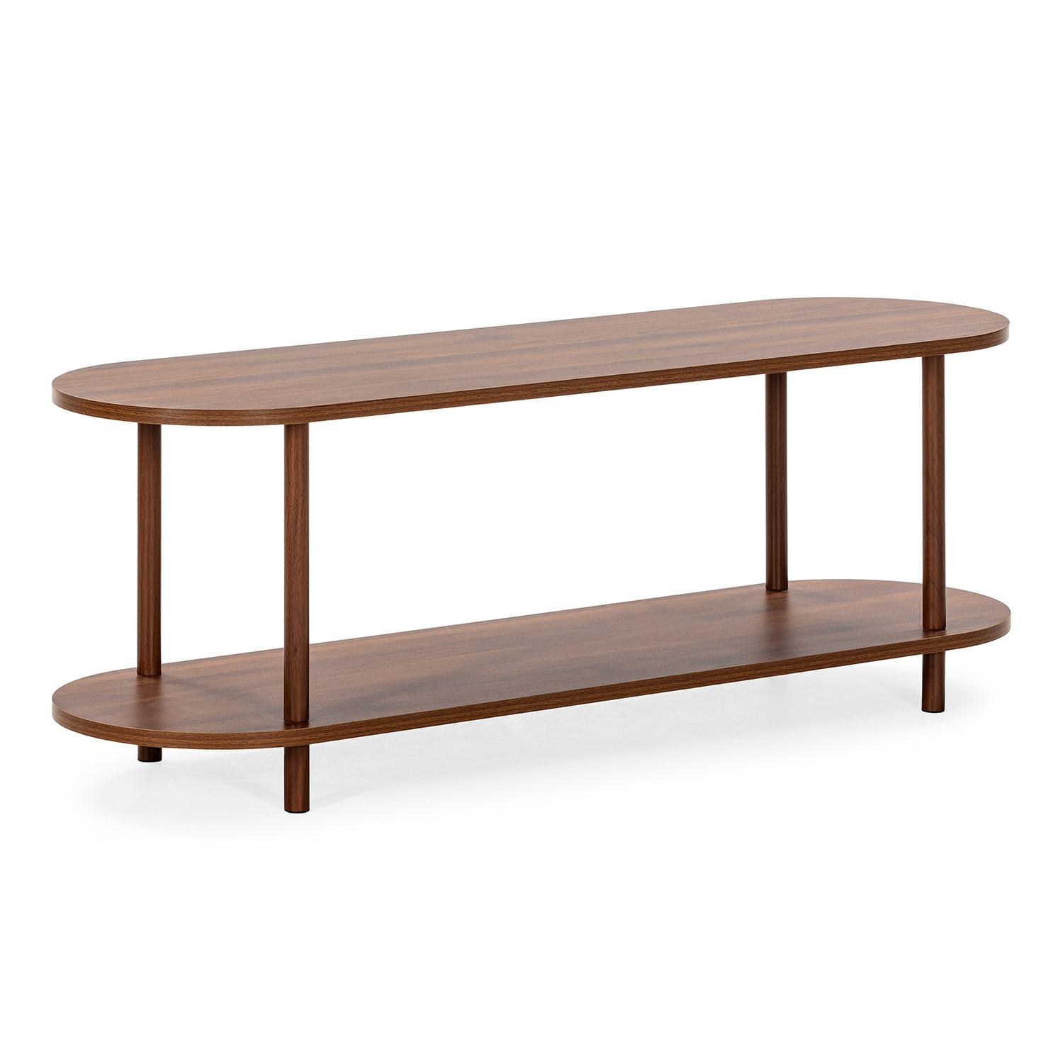 TV-ELEMENT Montana 2 Regalböden Walnuss-Optik - Walnussfarben, Holzwerkstoff (130/45/38cm) - VS Venta-stock