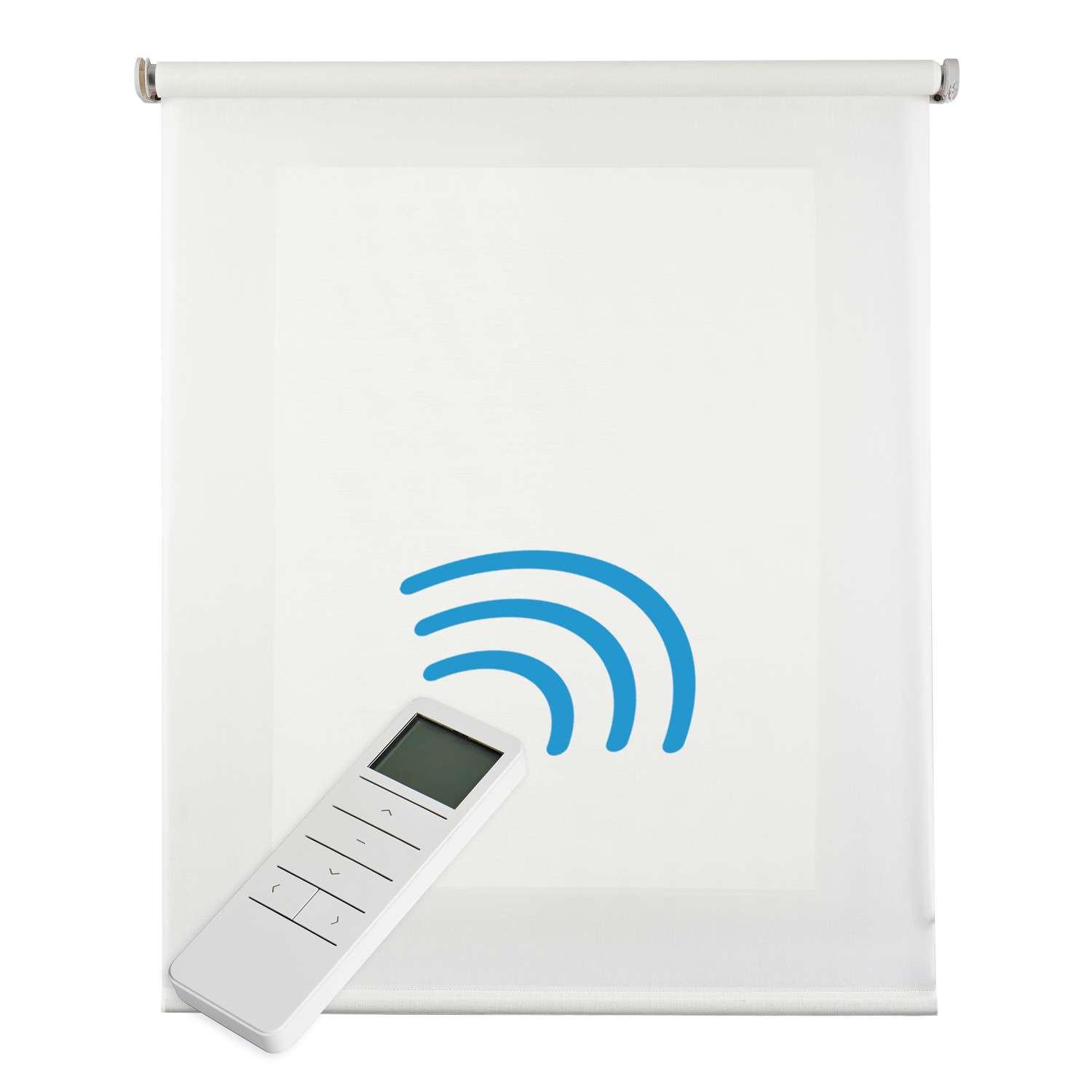 ROLLO motorisiert, Weiß, 180 x 250 cm - Weiß, Kunststoff (180/250cm) - STORESDECO