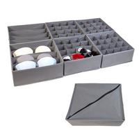AUFBEWAHRUNGSBOXEN Ordnungssystem 6-teilig - Grau, Textil (26/11/33cm) - Intirilife