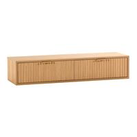 KONSOLENTISCH schwebender Lluvia 2 schubladen Eiche-Optik - Honigeiche, Holzwerkstoff (100/20/30cm) - VS Venta-stock