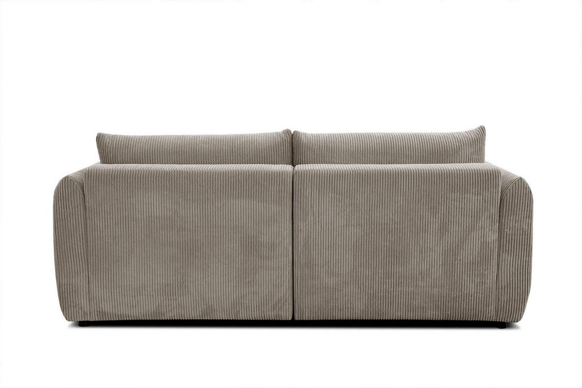 ECKSOFA TAUER 3-Sitzer, taupe - Taupe/Schwarz, Holzwerkstoff/Kunststoff (173/206cm) - Wozimo