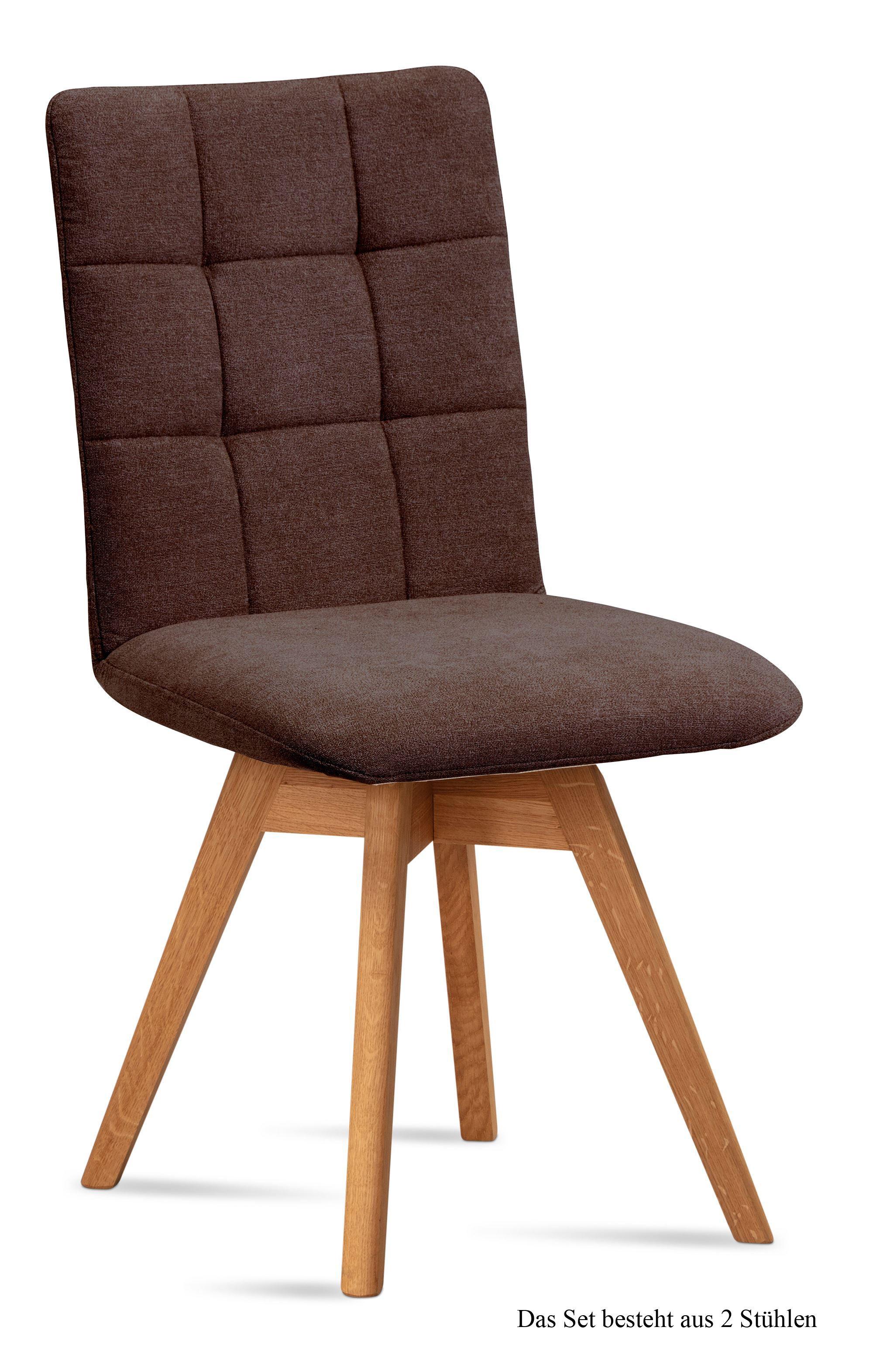 ESSZIMMERSTUHL drehbar (2er-Set) Doria 47x91x60 Eiche geölt/Braun - Eichefarben/Braun, Kunststoff (60/91/47cm) - 58aufmkessel