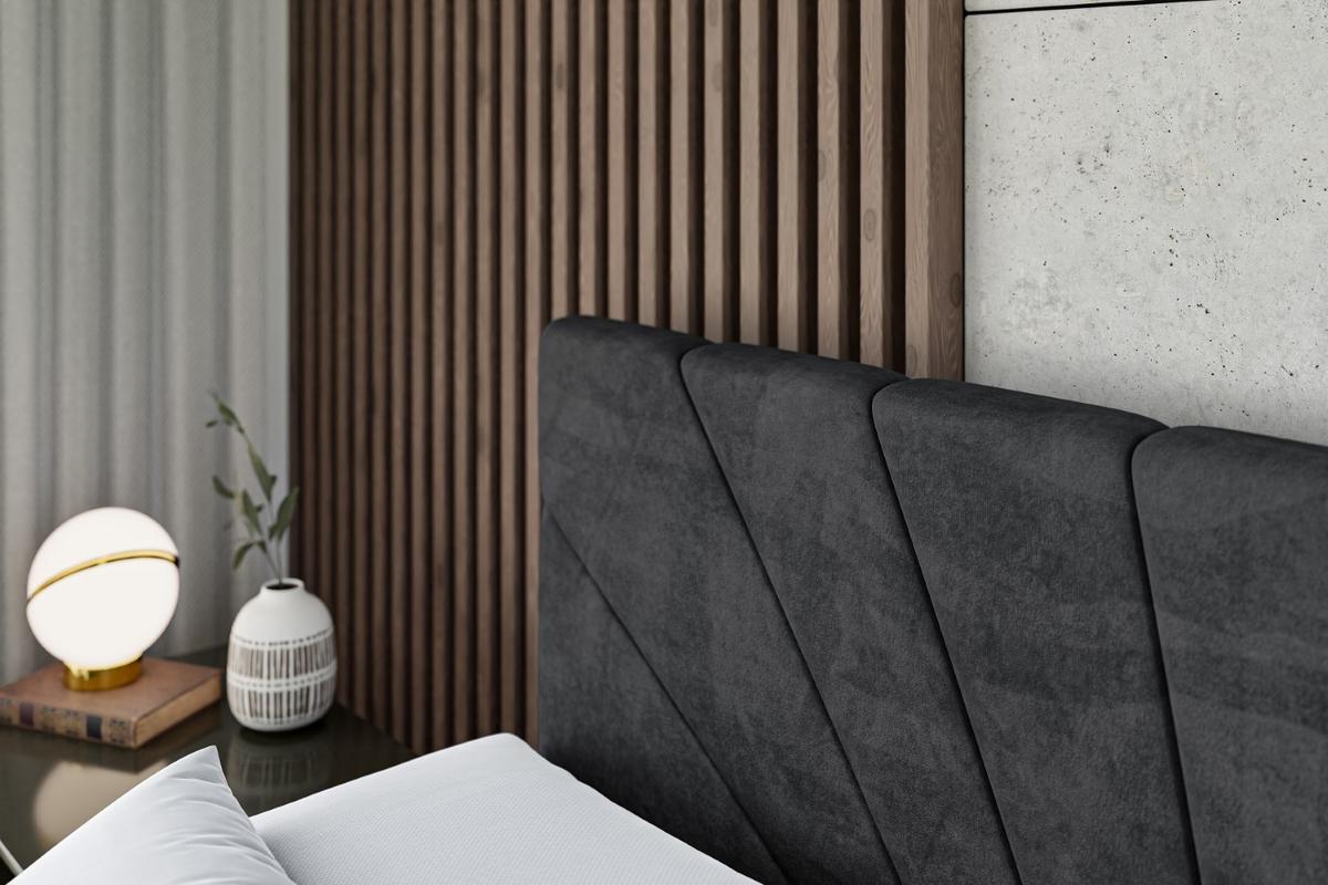 BOXSPRINGBETT MILTIO-Z KING - 140x200 - H3/H4 - Schwarz - Schwarz, Holzwerkstoff (140/200cm) - ALTDECOR