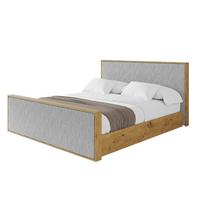 POLSTERBETT mit Bettkasten und Lattenrost, Boxbett mit Stauraum und Kopftei mit Matratze H3/H4 - ENZO10 120x200 Grau - Grau, Holzwerkstoff/Textil (120/200cm) - ALTDECOR