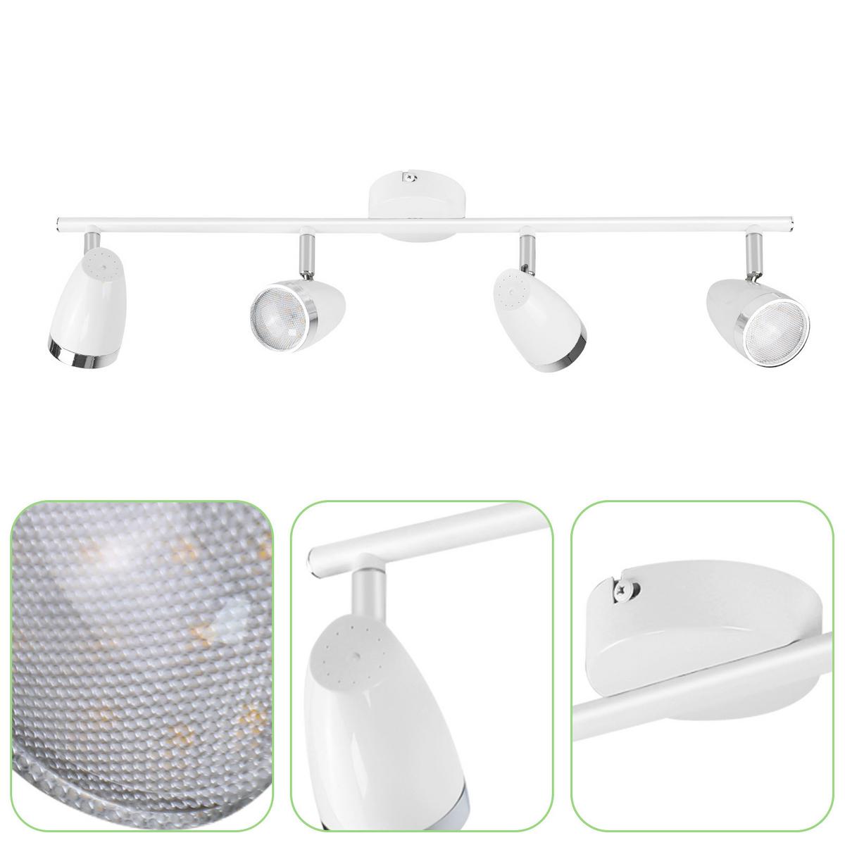 DECKENSTRAHLER Lichta 15.5/80/60 cm - Weiß, Kunststoff (60/15.5/80cm) - ZMH
