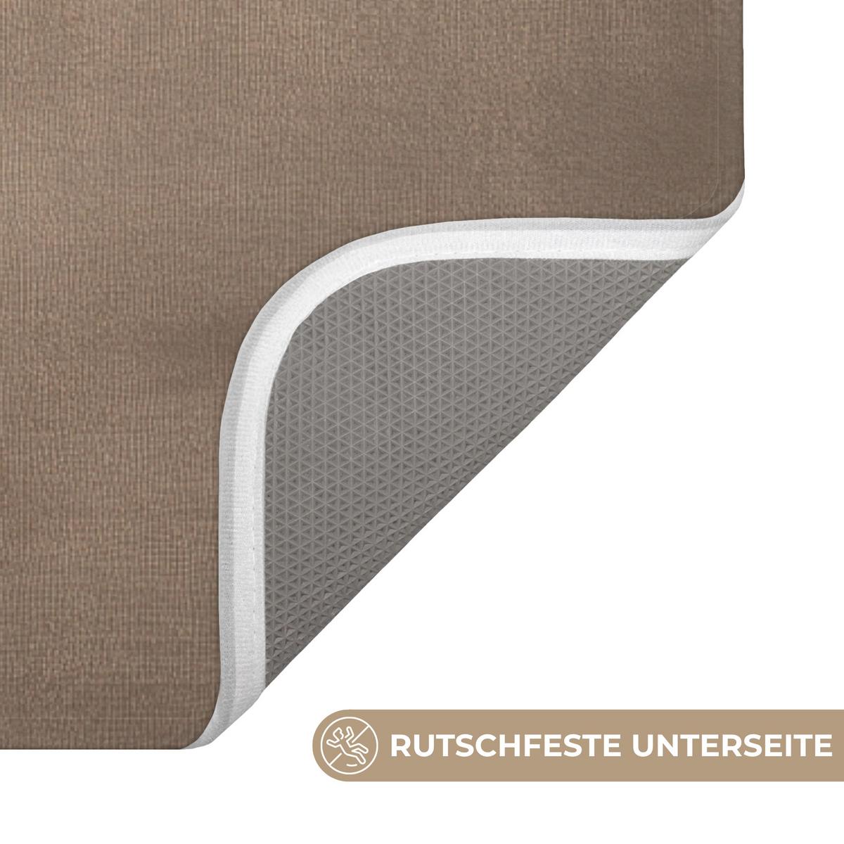 BADEMATTE Farbe - Braun - Japandi 60x90 cm - Mokka, Textil (60/90cm) - OnlyWow
