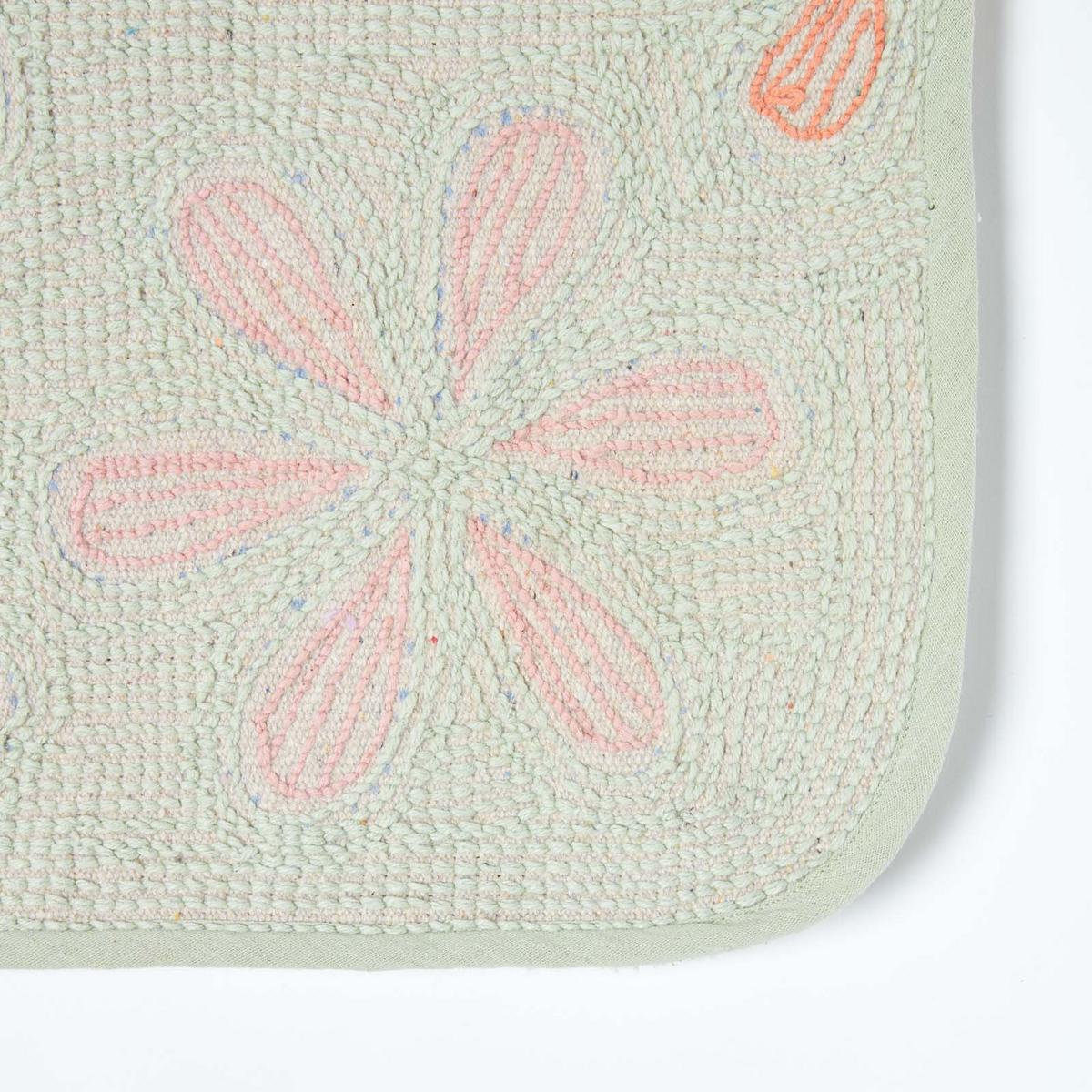 DUSCHVORLEGER Blumen 50/50 cm, Baumwolle - Multicolor, Textil (50/50cm) - Homescapes
