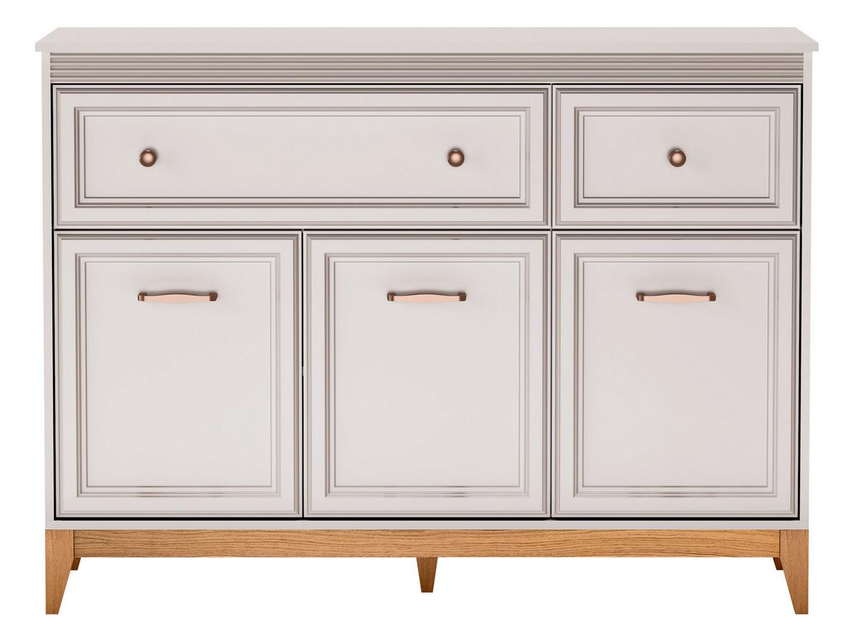KOMMODE Windsor W-01 - Kaschmir/Eichefarben, Holz/Holzwerkstoff (136/100/41cm) - MIRJAN24