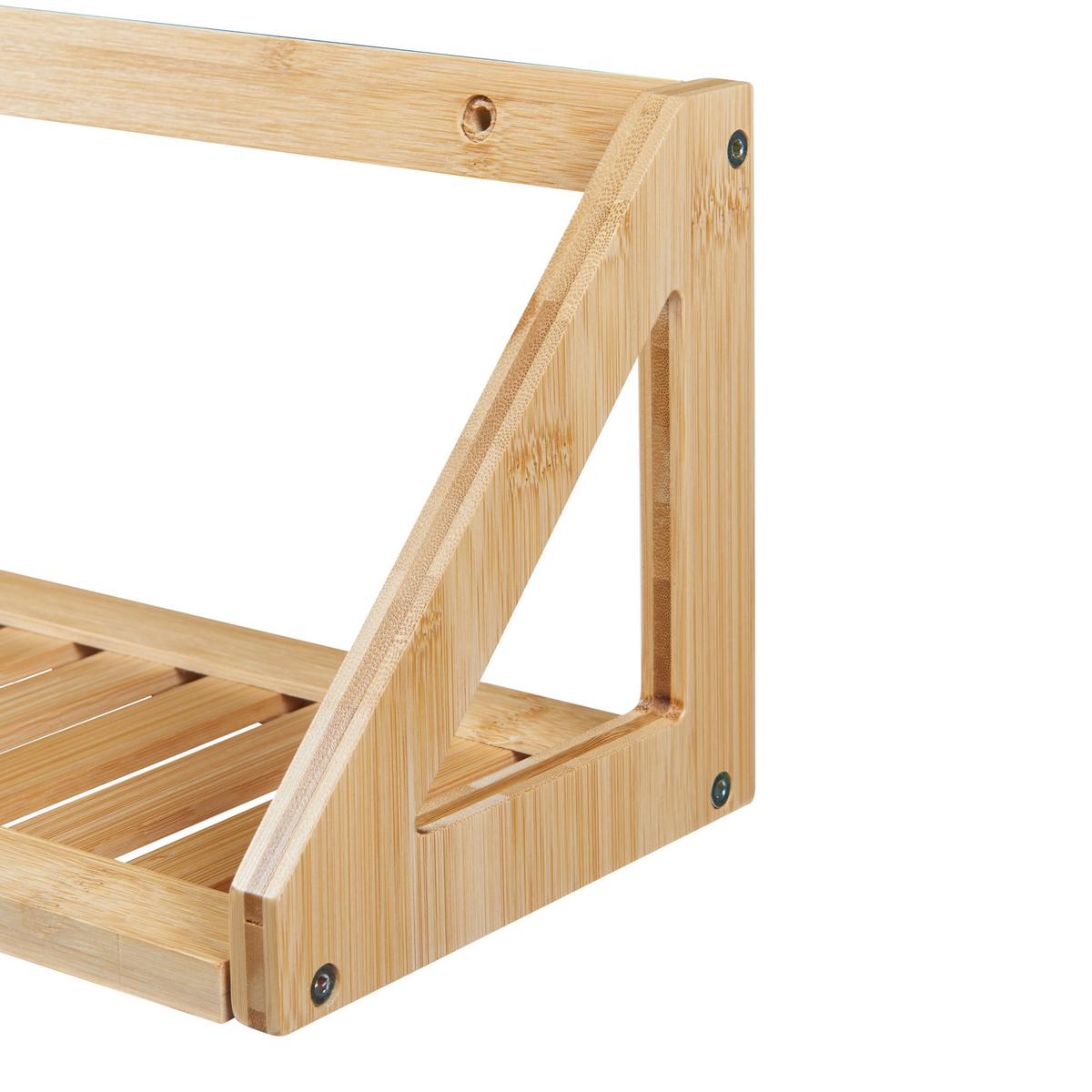 WANDREGAL-SET 2 TLG. Gjerdrum - Naturfarben, Naturmaterialen (15/15/43cm) - [en.casa]