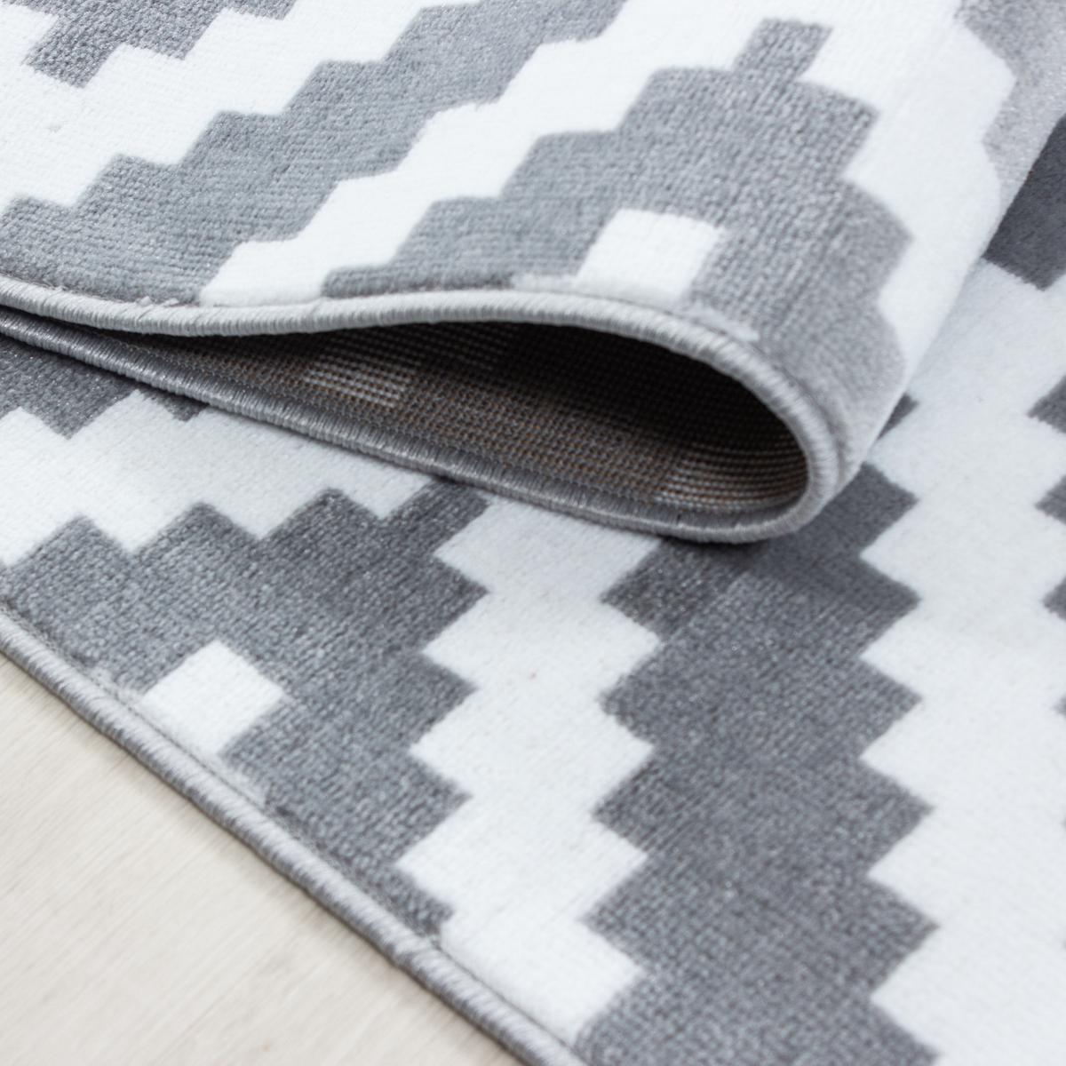 TEPPICH Kurzflor INN in Grau, geometrisch, 120 x 170 cm - Grau, Textil (170/120cm) - KADIMA DESIGN
