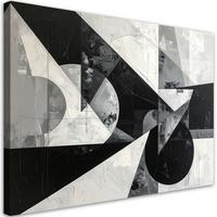 LEINWANDBILD 3D und geometrisch 30x20cm - Grau, Textil (30/20cm) - Feeby