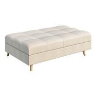 HOCKER Lorine Mikrofaser Ecru - Ecru, Textil (118/40/73cm) - S-Style Möbel