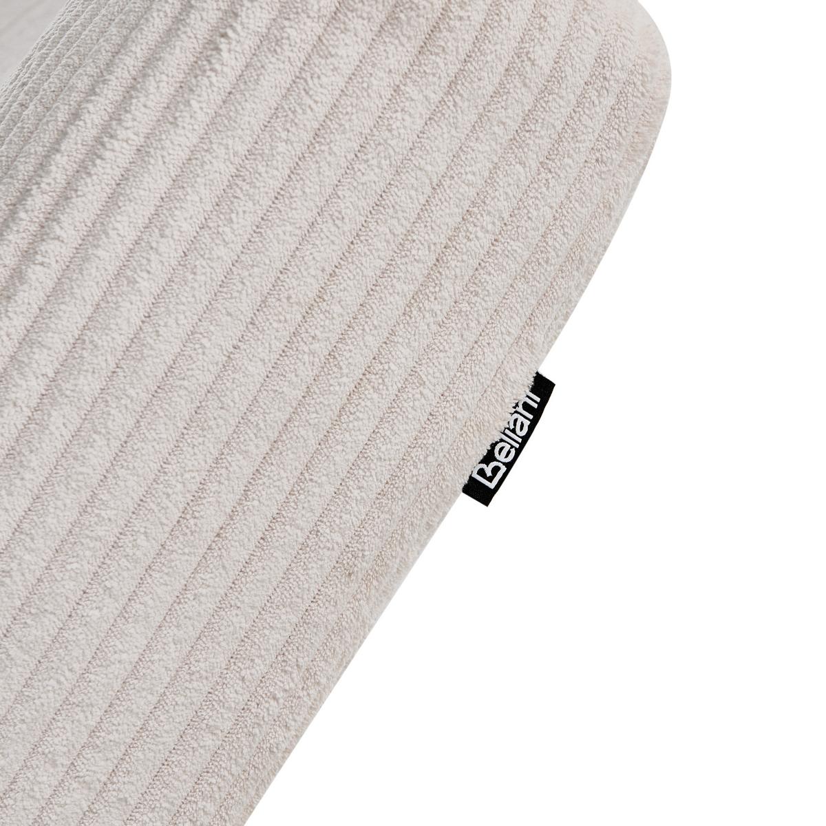 CHAISELONGUE Cord Taupe Quilly - Taupe/Beige, Textil (83/97/153cm) - Beliani