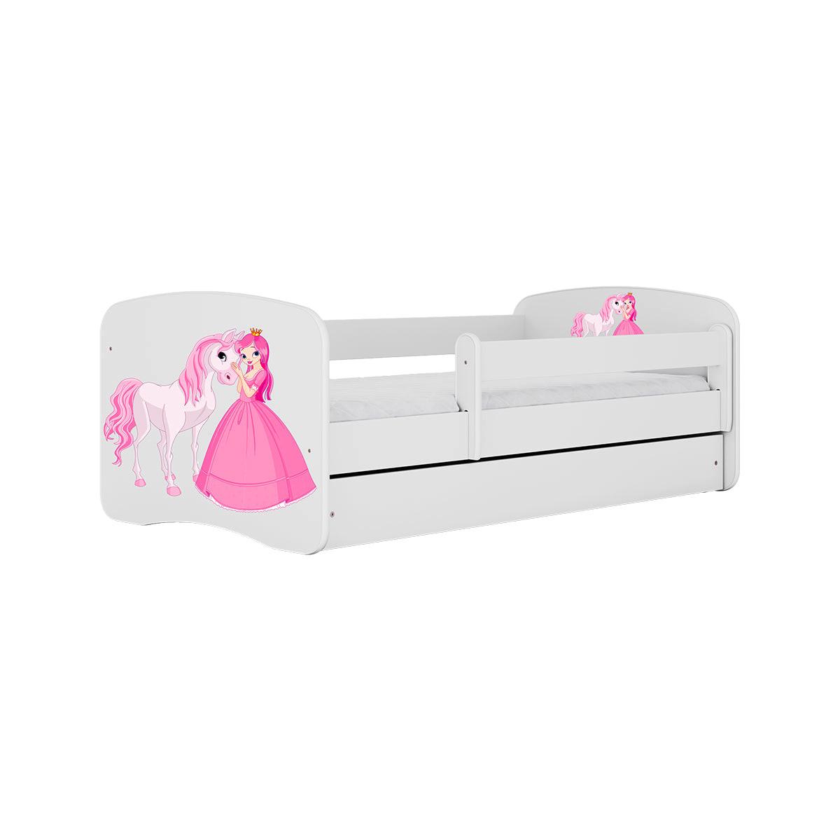BETT Weiß - Pink/Weiß, Holzwerkstoff (80/180cm) - Petits-meubles