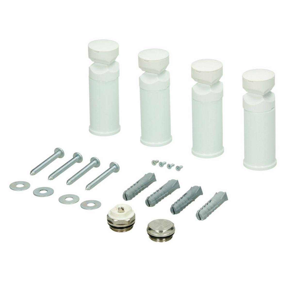 BADHEIZKÖRPER Sahara 600x1600 mm Weiß gerade mit Thermostatventil Set - Weiß, Metall (60/160/3cm) - LuxeBath