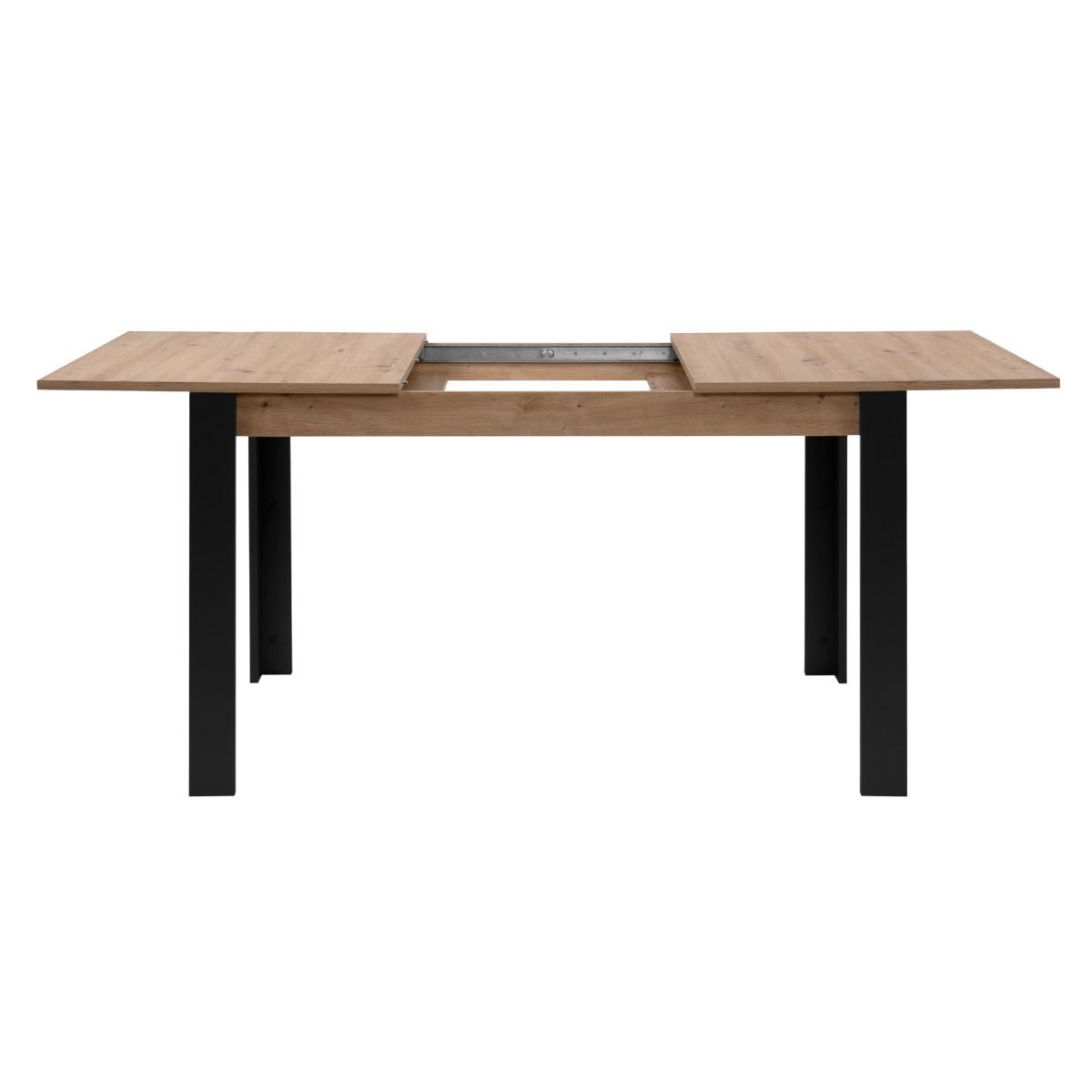 ESSTISCH AUSZIEHBAR artisan-eiche schwarz 100/80/75 cm - Eschefarben, Holzwerkstoff (86/80/75cm) - Calicosy