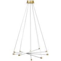 LED-DECKENLAMPE, 50W, 5 anpassbare Lichtrohre, anpassbar, Gold+Weiß - Multicolor, Metall (82/82/124cm) - HOMCOM