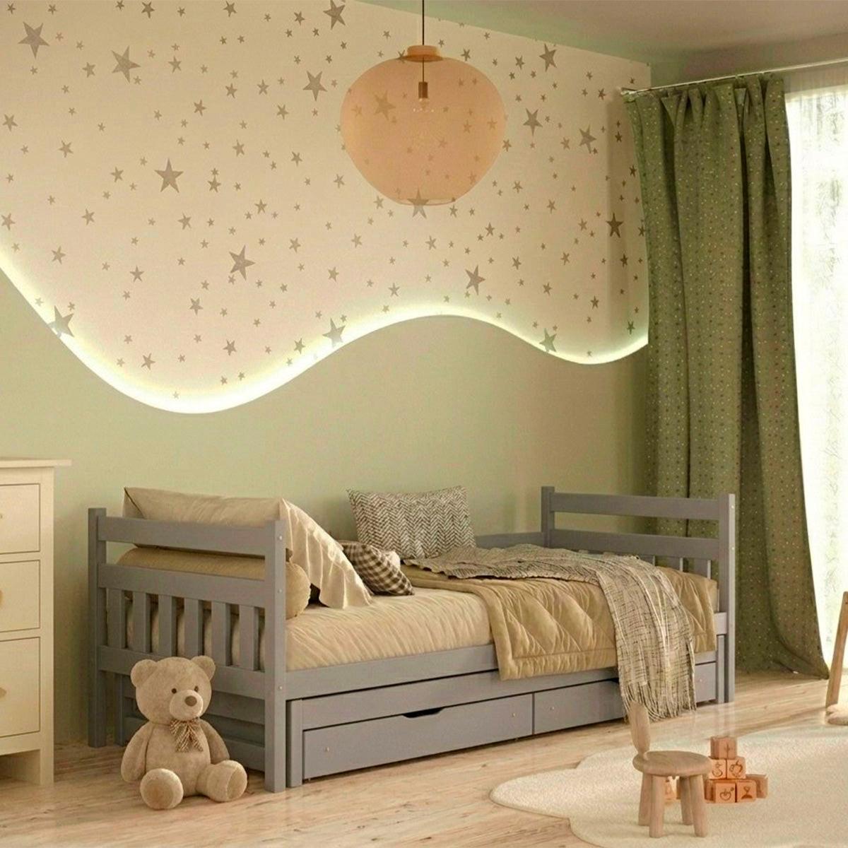 KINDERBETT 90/200 David Grau - Grau, Holz (90/200cm) - Petits-meubles