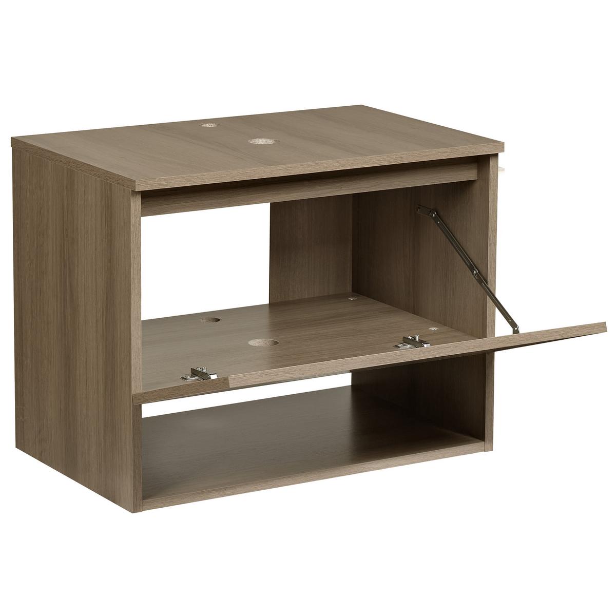 WASCHBECKENUNTERSCHRANK wandmontiertk 60 cm Hellbraun Natal - Hellbraun, Holzwerkstoff (60/47/39cm) - Beliani