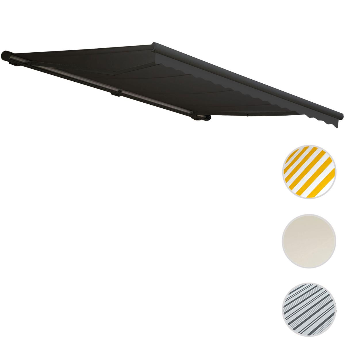KASSETTEN-MARKISE MIT VOLANT Anthrazit, Anthrazit - Anthrazit, Textil (500/23/300cm) - MCW