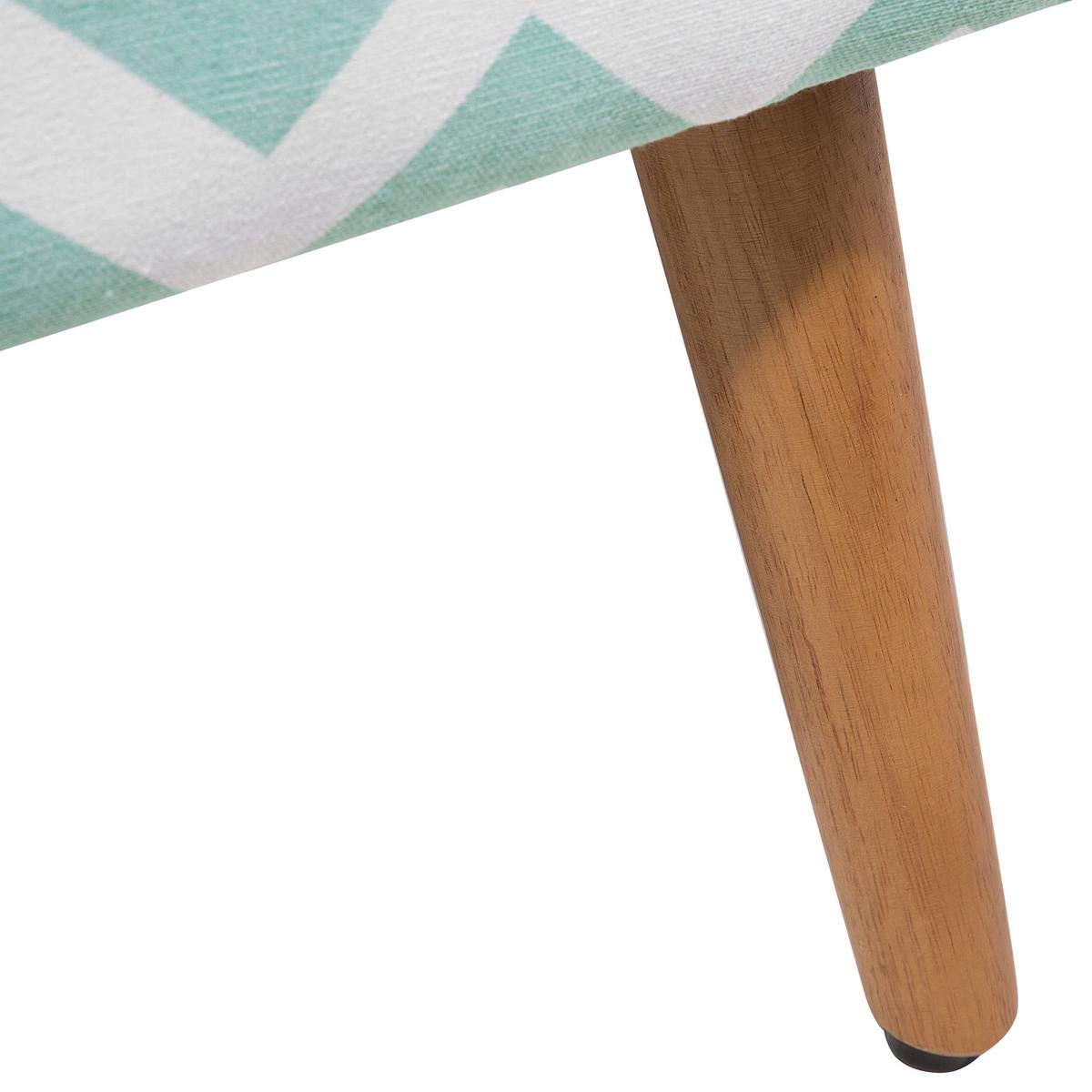 HOCKER Manteo 39/50/42 cm - Grün, Naturmaterialien/Textil (50/42/39cm) - Beliani