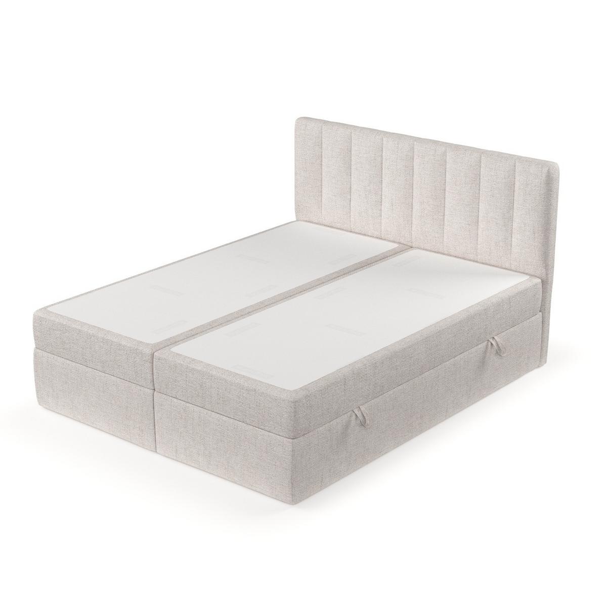 BOXBETT Bari 160/200 cm Hellbeige im Neve Stoff - Sandfarben, Holz/Holzwerkstoff (160/200cm) - AltaBeds