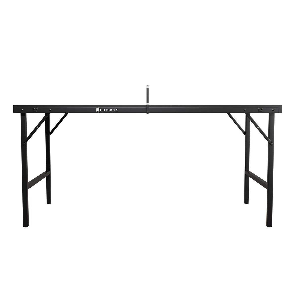 TISCHTENNISPLATTE Flexi platzsparend klappbar - Schwarz, Holz (71/83/71cm) - Juskys