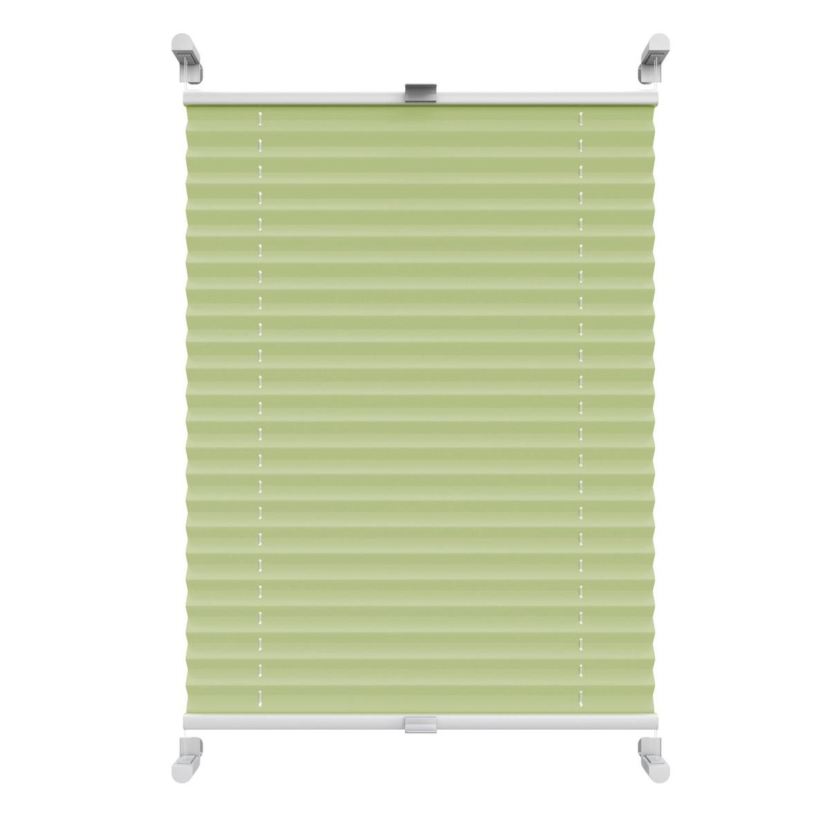 PLISSEE Thermo Basic 70 x 150cm Klemmfix ohne Bohren - Grün, Textil (70/150cm) - Deco-Raum