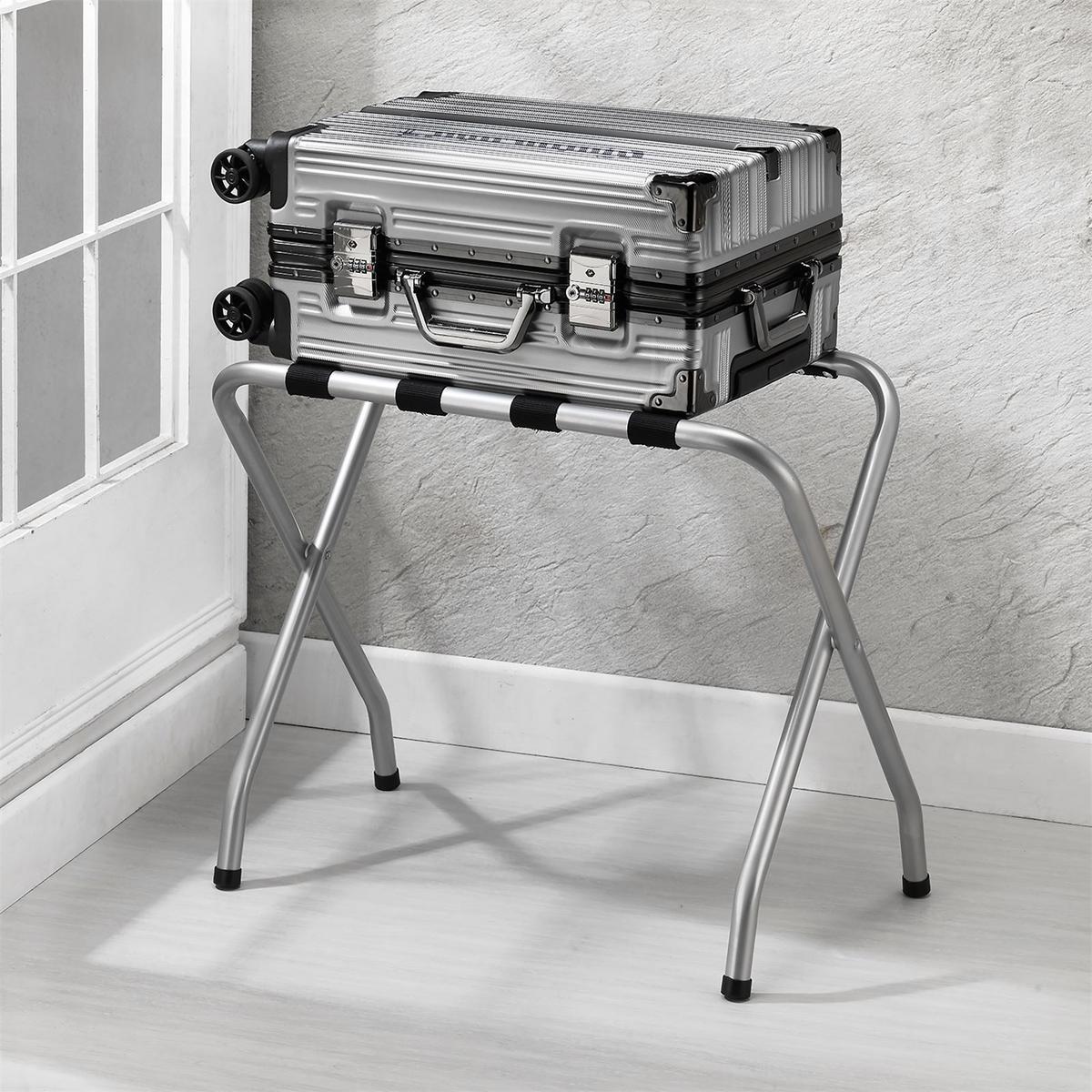 KOFFERSTÄNDER LUGGAGE grau - Grau, Metall (67/54/40cm) - IDIMEX