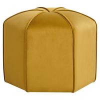 POUF Samtstoff Gelb Wishek - Gelb, Textil (45/40/45cm) - Beliani