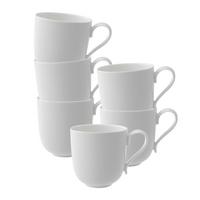 BECHER MIT HENKEL New Cottage Basic weiß 260 ml 6er Set - Weiß, Keramik (0.26L) - Villeroy & Boch