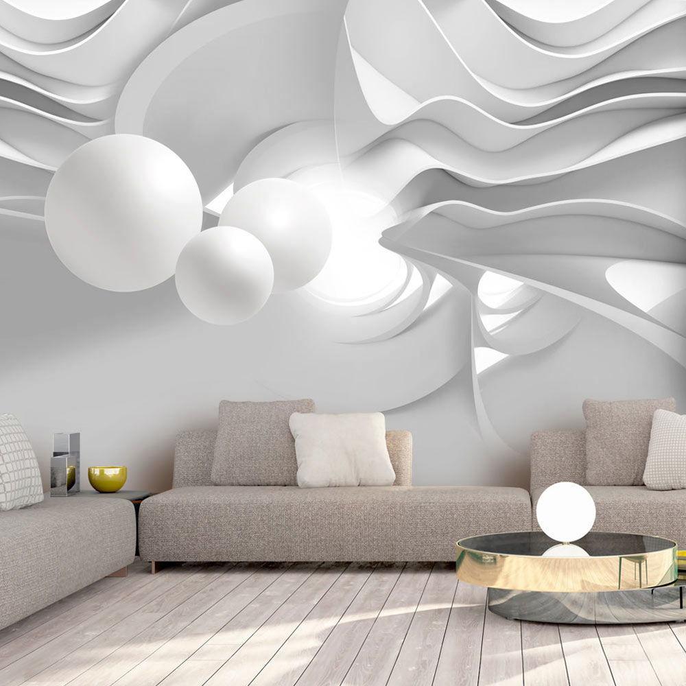 SELBSTKLEBENDE FOTOTAPETE 245/175 cm - Weiß/Grau, Kunststoff/Textil (245/1cm) - KUNSTLOFT