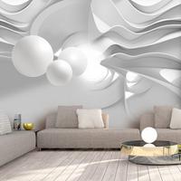 SELBSTKLEBENDE FOTOTAPETE 245/175 cm - Weiß/Grau, Kunststoff/Textil (245/1cm) - KUNSTLOFT